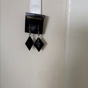 Fashion Jewelry Black Geometric Earrings